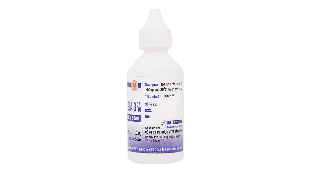 Nước Oxy Già 3% HDpharma sát khuẩn, rửa vết thương