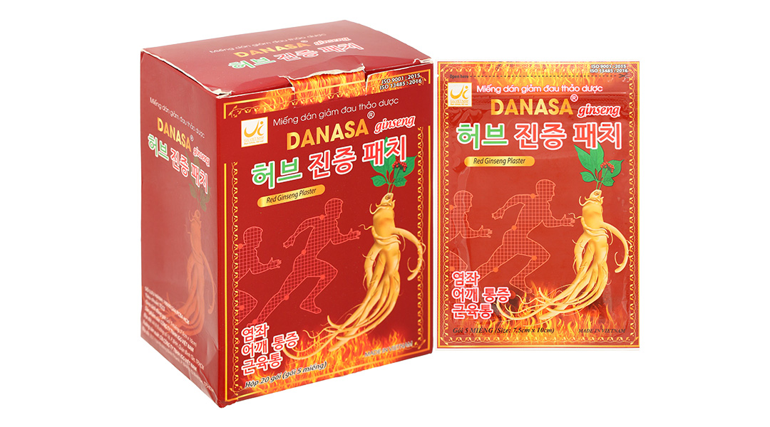 Miếng dán giảm đau thảo dược Danasa ginseng giúp giảm đau cơ, đau khớp