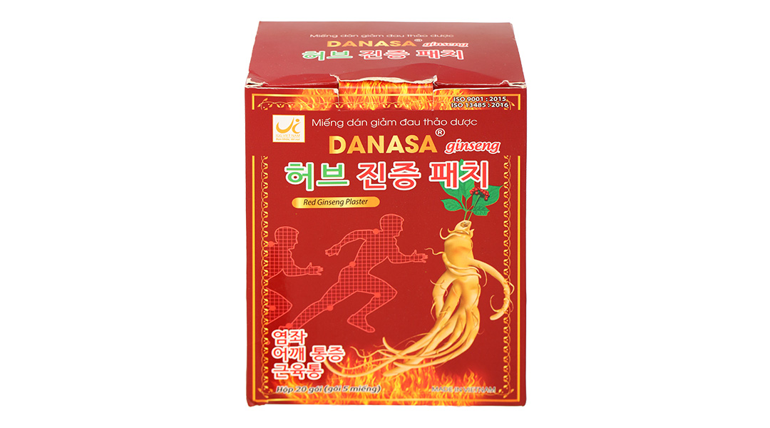 Miếng dán giảm đau thảo dược Danasa ginseng giúp giảm đau cơ, đau khớp