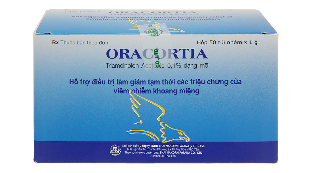 Thuốc mỡ Oracortia 0.1% trị viêm nhiễm khoang miệng