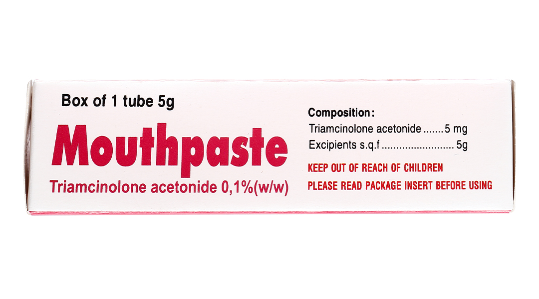 Mouthpaste Thuốc Mouthpaste 0.1% trị viêm ở niêm mạc miệng, lợi và môi tuýp 5g ...