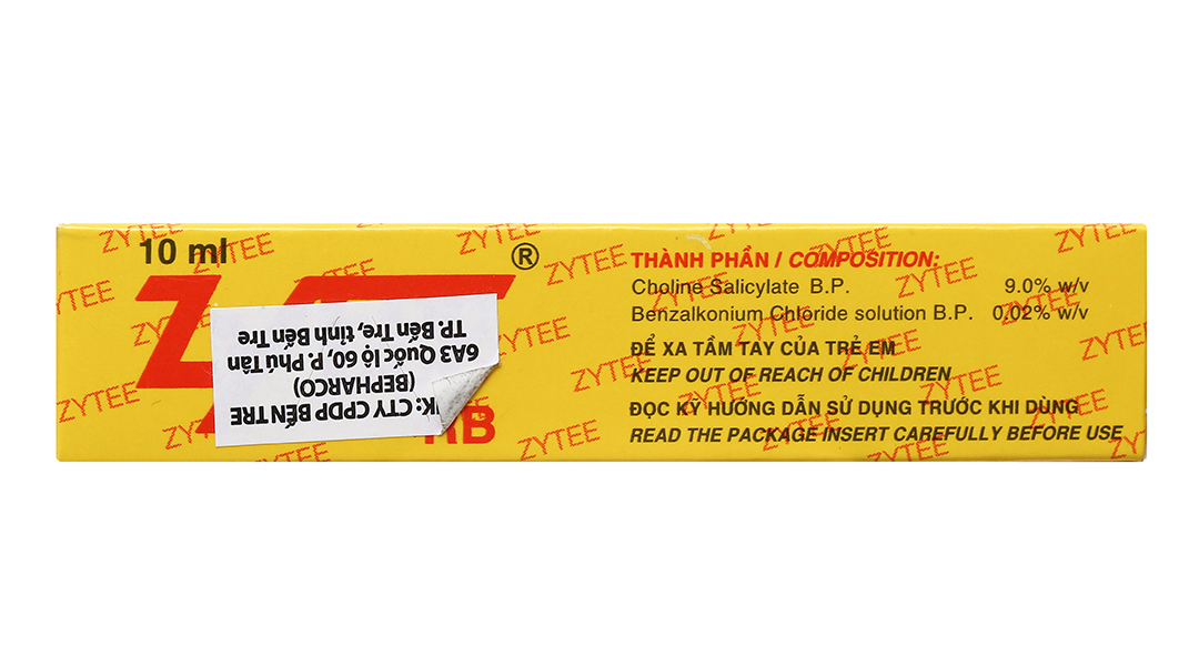 Gel bôi Zytee RB giảm đau răng, viêm loét miệng
