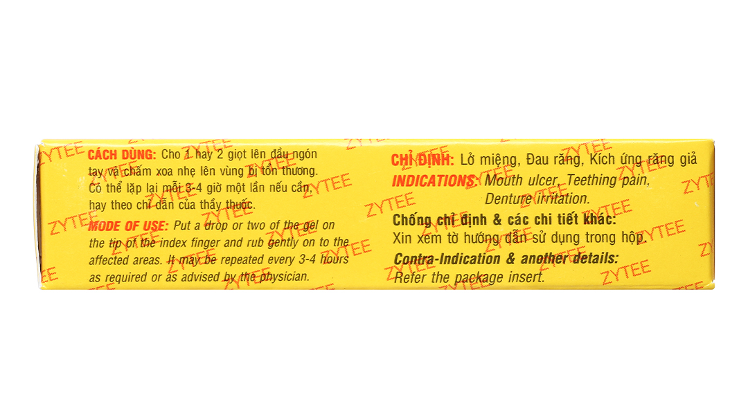 Gel bôi Zytee RB giảm đau răng, viêm loét miệng