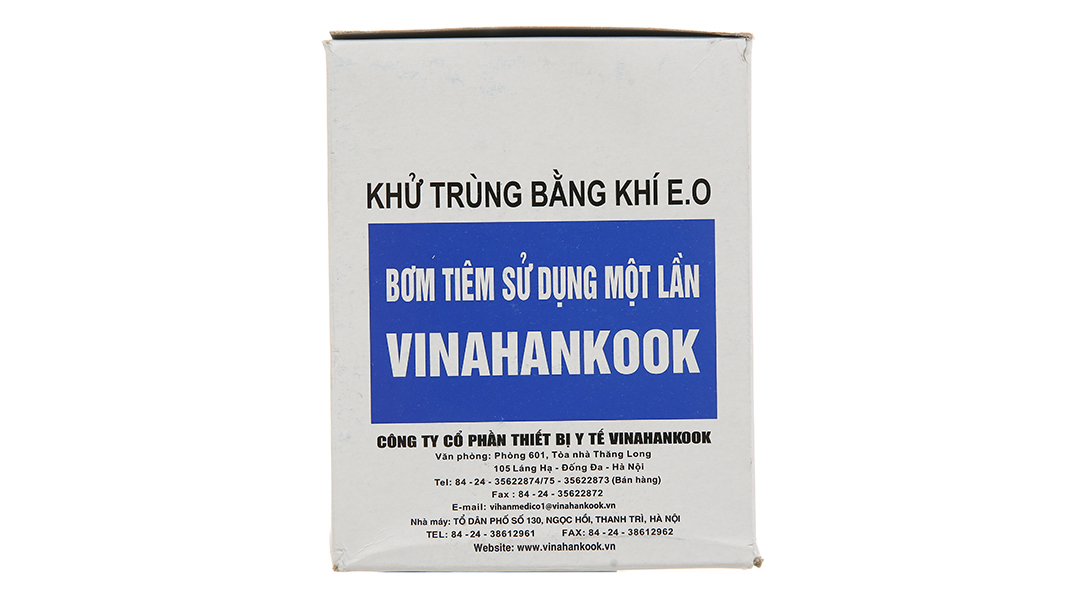 Bơm kim tiêm sử dụng 1 lần Vinahankook 3ml/cc 25G x 1''