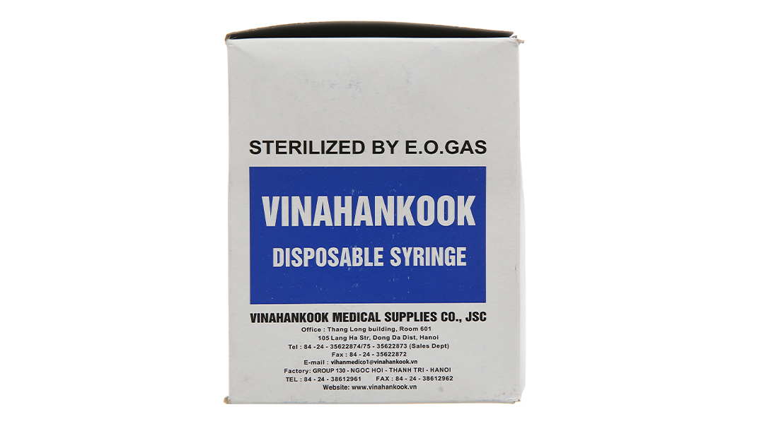 Bơm kim tiêm sử dụng 1 lần Vinahankook 3ml/cc 25G x 1''