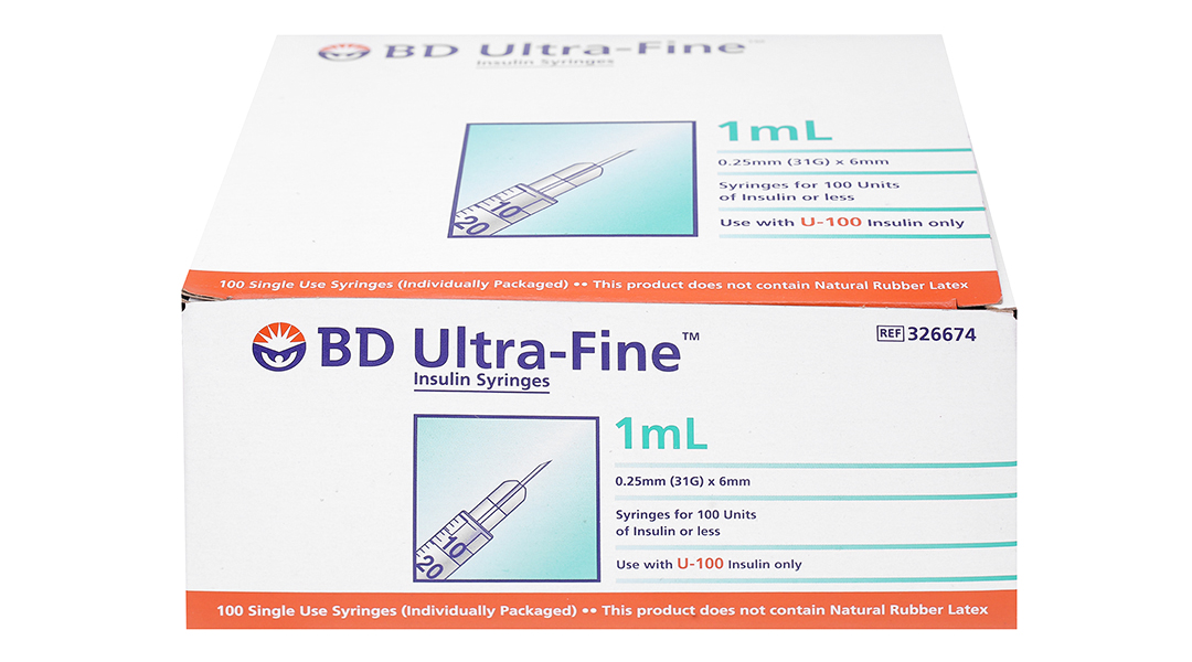 Bơm kim tiêm Insulin BD Ultra-Fine 1ml 0.25mm (31G) x 6mm 