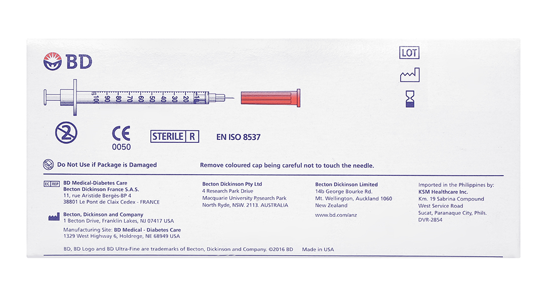 Bơm kim tiêm Insulin BD Ultra-Fine 1ml 0.25mm (31G) x 6mm 