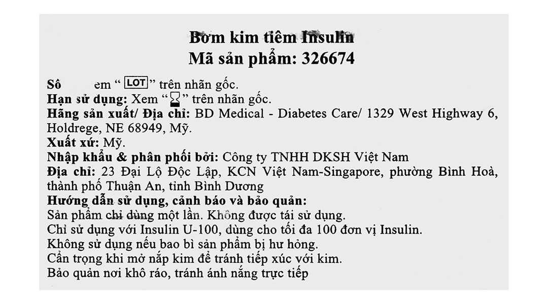 Bơm kim tiêm Insulin BD Ultra-Fine 1ml 0.25mm (31G) x 6mm 
