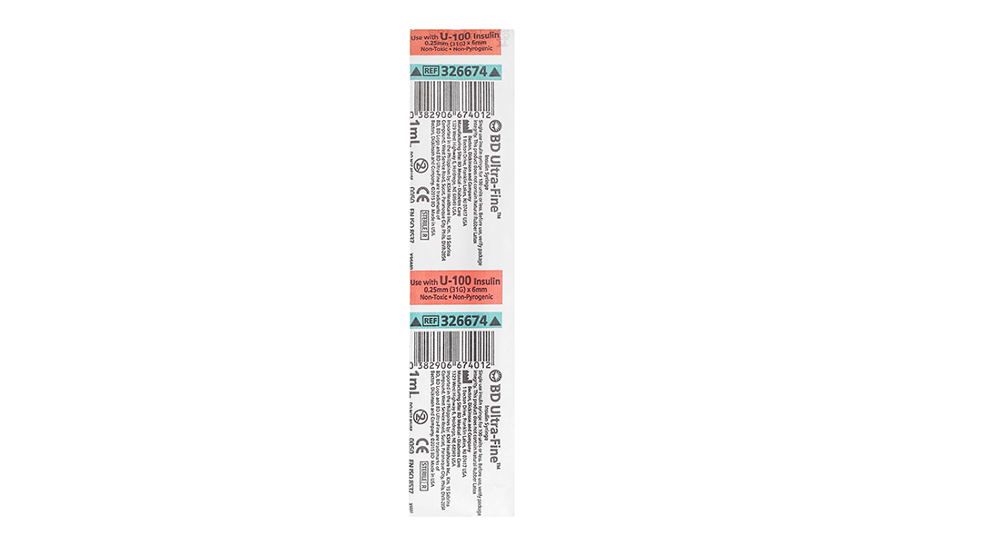 Bơm kim tiêm Insulin BD Ultra-Fine 1ml 0.25mm (31G) x 6mm 