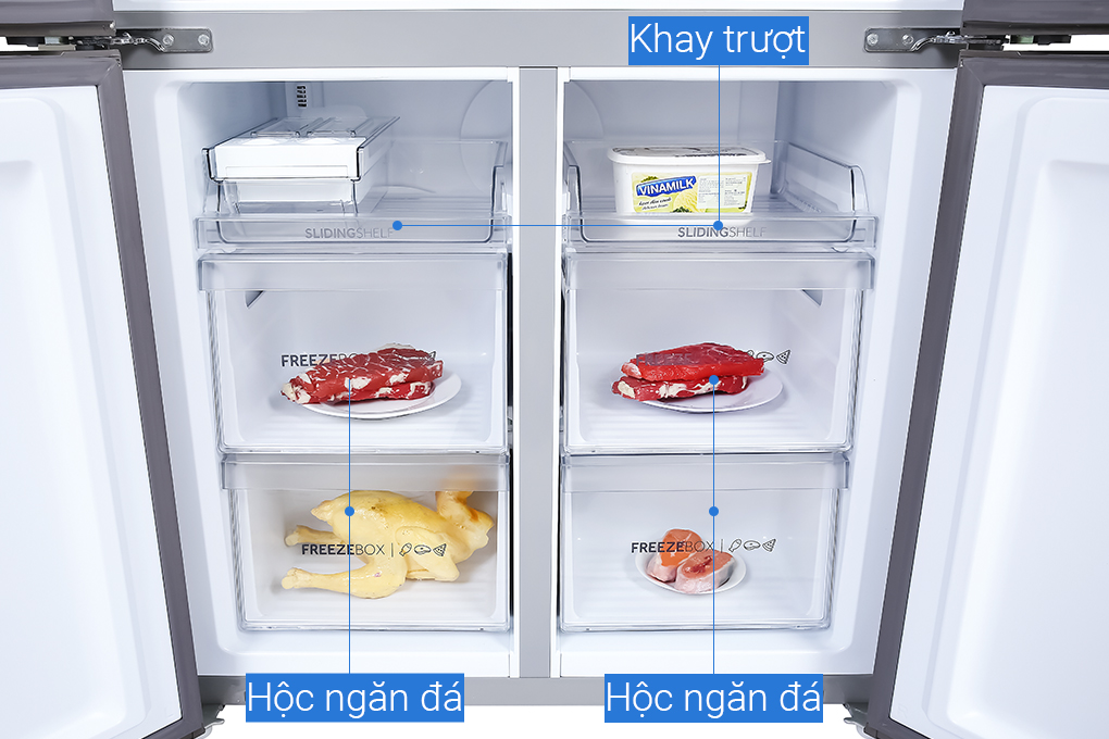 Tủ lạnh đôi Homa Aoma BCD-452WK để mở cửa nhà làm lạnh không khí lạnh hai  cánh cửa tủ lạnh siêu mỏng - Tủ lạnh giá tủ lạnh điện máy xanh |