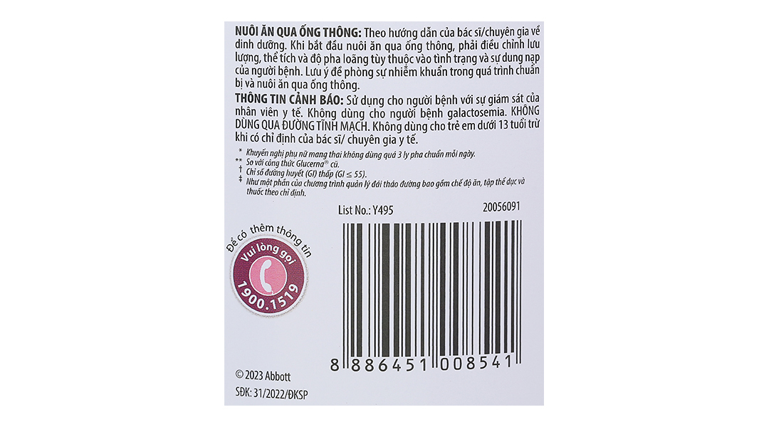 Sữa bột Glucerna Hương Vani 