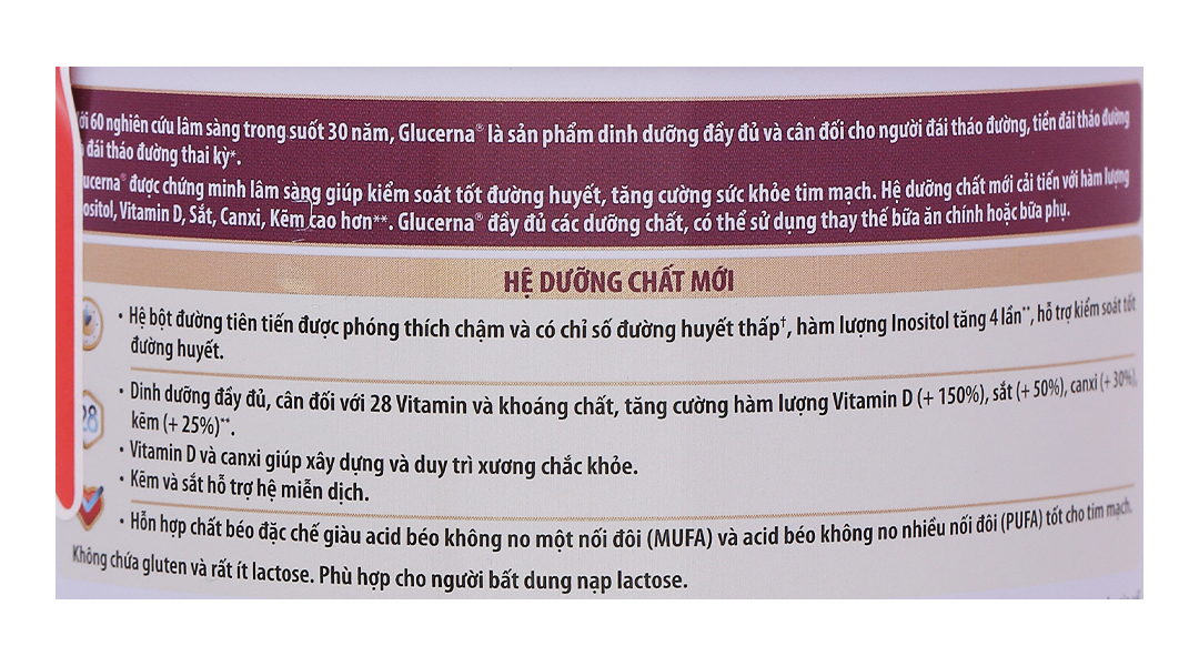 Sữa bột Glucerna Hương Vani 