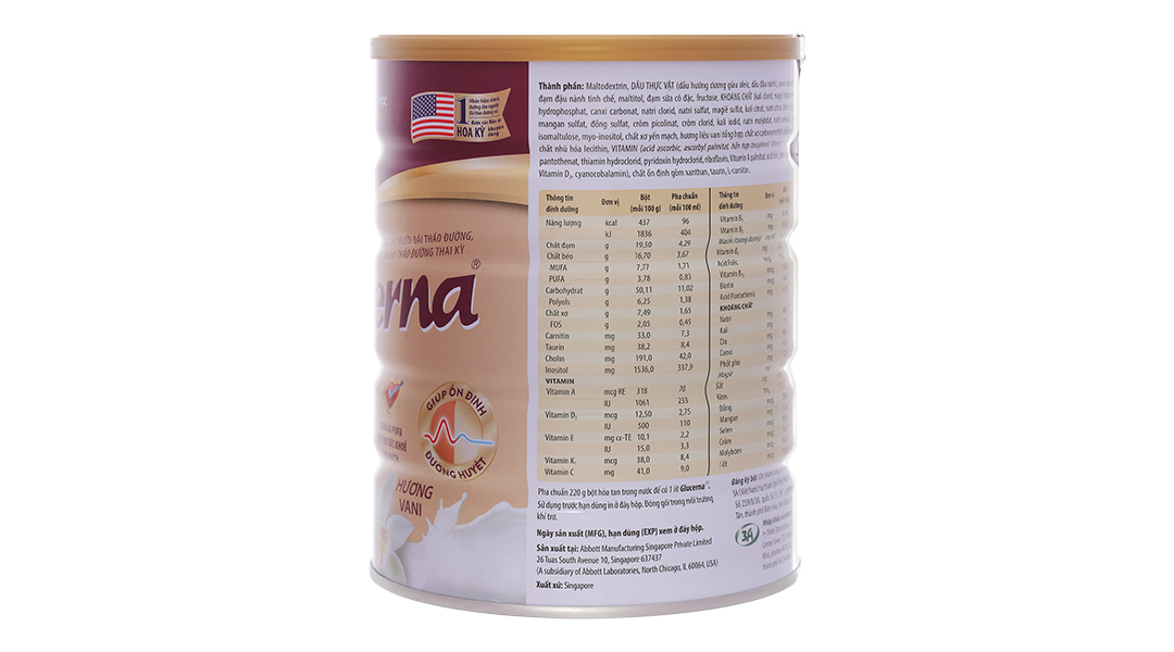 Sữa Bột Glucerna Hương Vani 