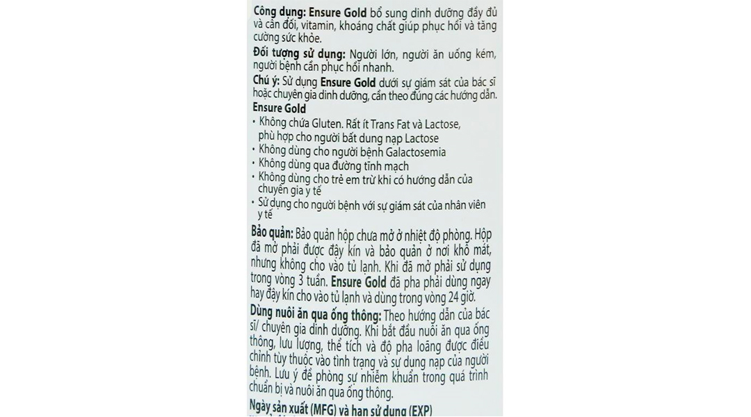 Sữa Bột Ensure Gold