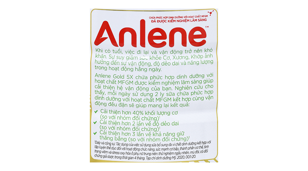 Sữa bột Anlene Gold 5X Hương Vani
