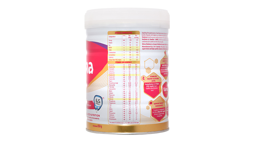 Sữa bột dinh dưỡng y học Varna Diabetes