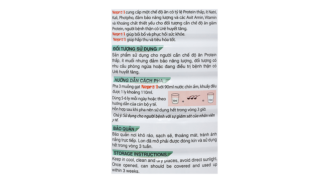 Sữa bột Nepro 1