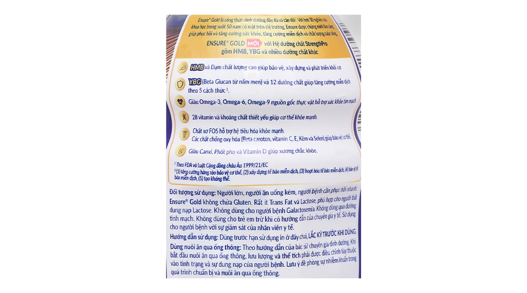 Thực phẩm dinh dưỡng Y học Ensure Gold
