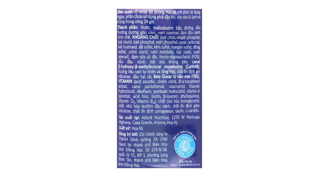 Sữa bột pha sẵn Ensure Gold Strengthpro tăng cường sức khỏe hương vani