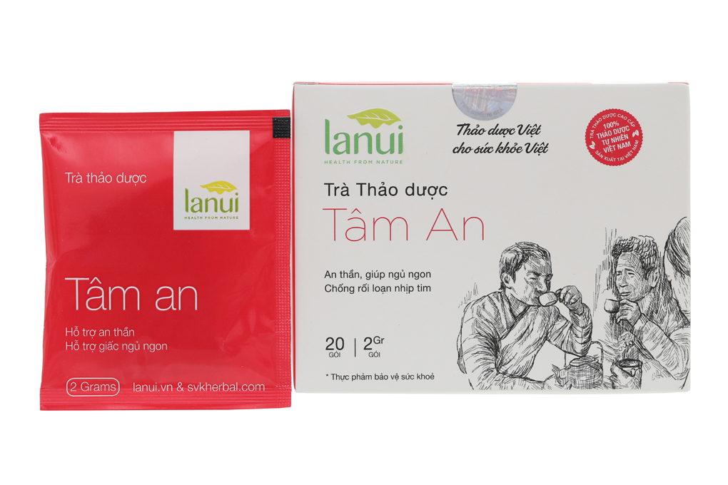 Lanui Trà thảo dược Tâm An an thần, chống rối loạn nhịp tim