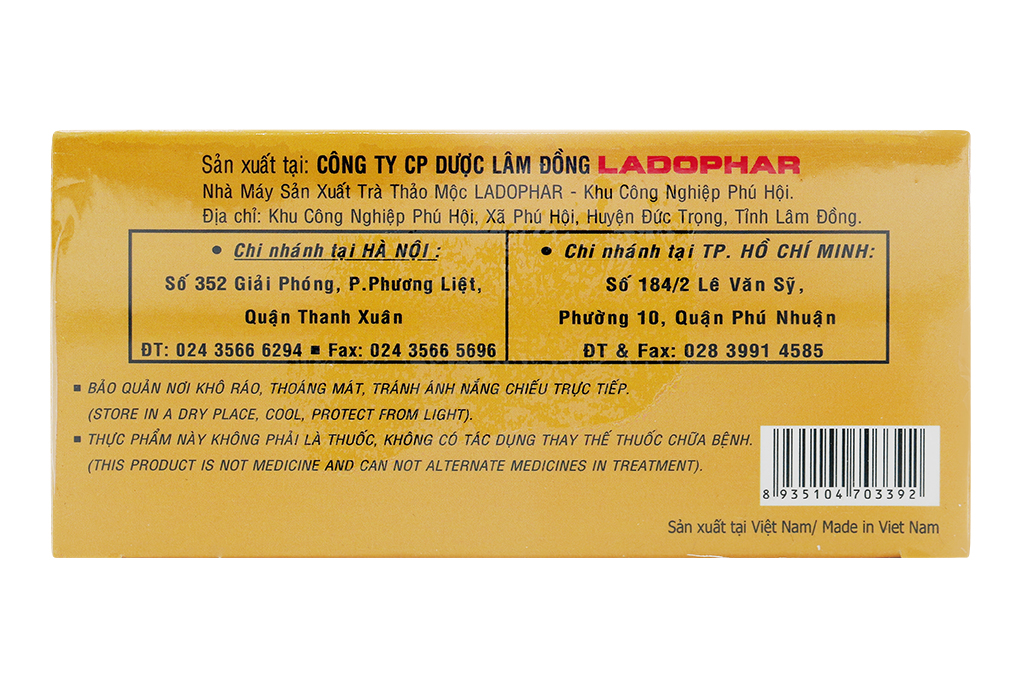 Trà Gừng Ladophar hỗ trợ giảm triệu chứng cảm lạnh