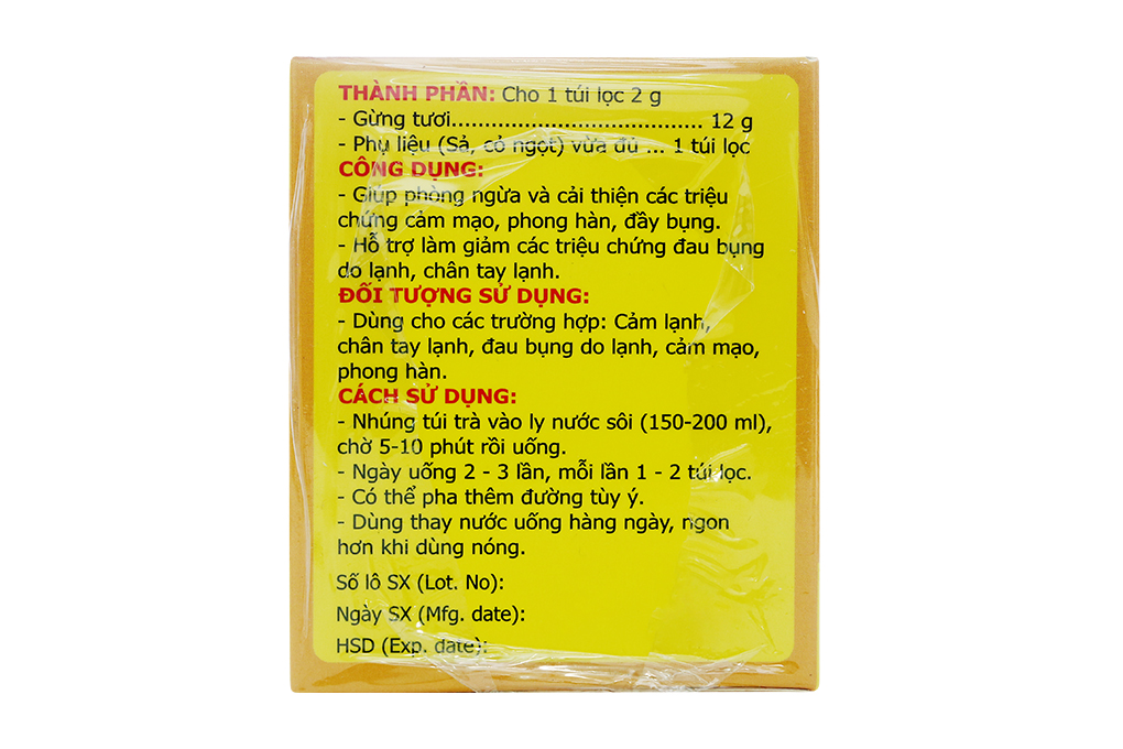 Trà Gừng Ladophar hỗ trợ giảm triệu chứng cảm lạnh