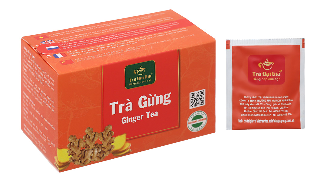 Trà gừng Đại Gia hỗ trợ khi bị cảm lạnh, chống buồn nôn
