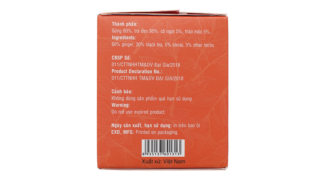 Trà gừng Đại Gia hỗ trợ khi bị cảm lạnh, chống buồn nôn