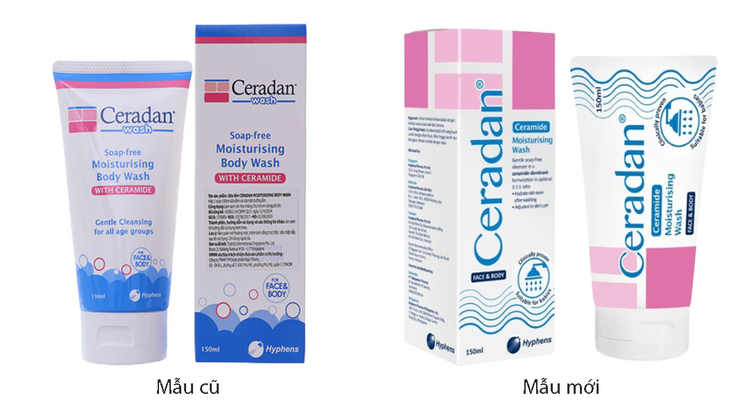 Sữa tắm & rửa mặt Ceradan Wash dành cho da khô, nhạy cảm
