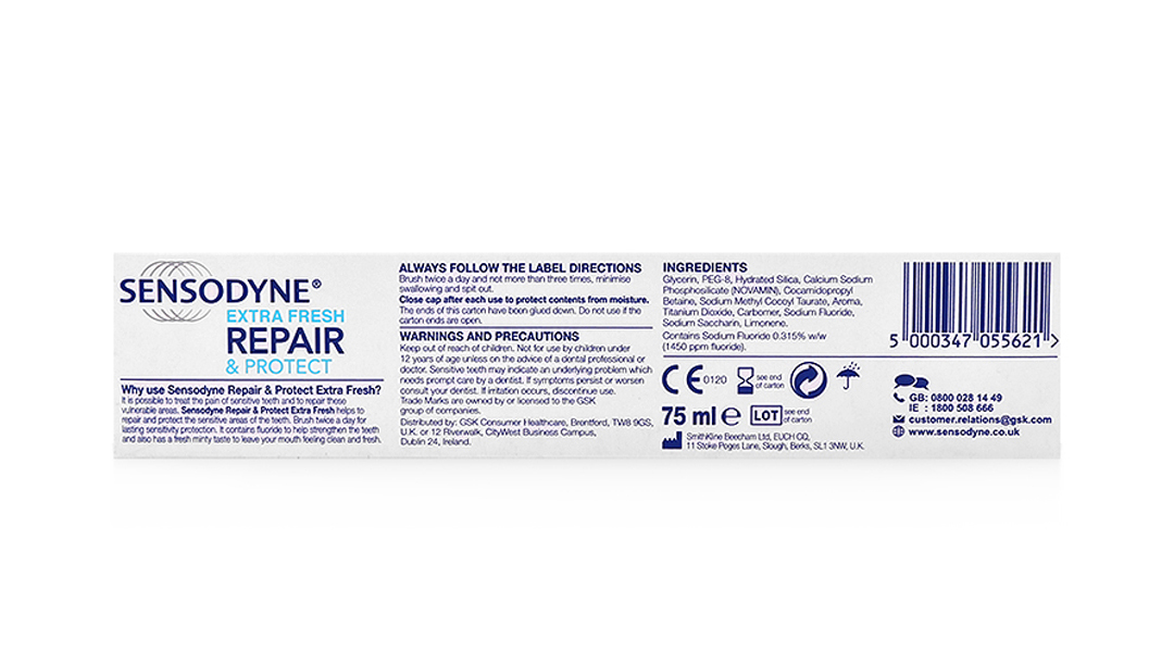 Kem đánh răng Sensodyne Repair & Protect Deep Repair Whitening