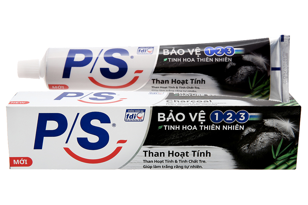 Kem đánh răng P/S bảo vệ 123 than hoạt