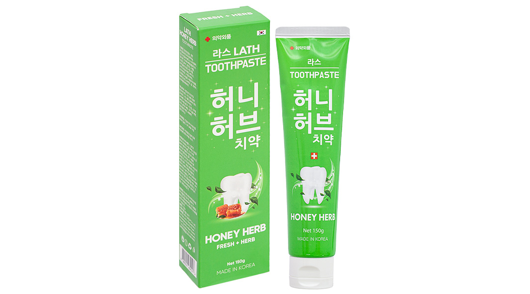 Kem đánh răng Lath Honey Herb giúp răng chắc khỏe, hơi thở thơm mát