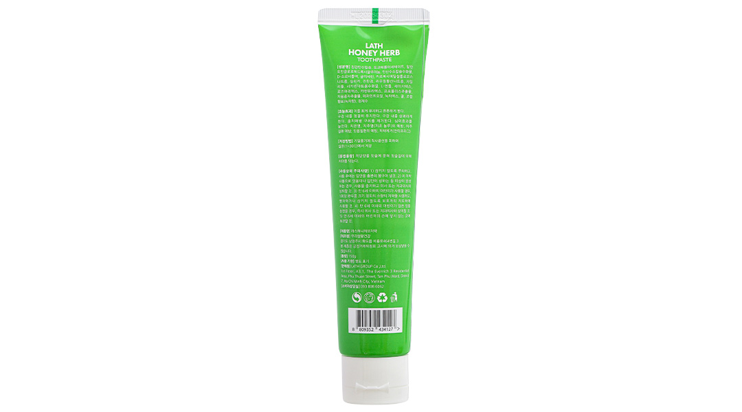 Kem đánh răng Lath Honey Herb giúp răng chắc khỏe, hơi thở thơm mát