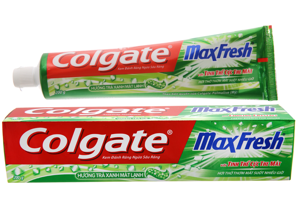 Kem đánh răng Colgate MaxFresh trà xanh