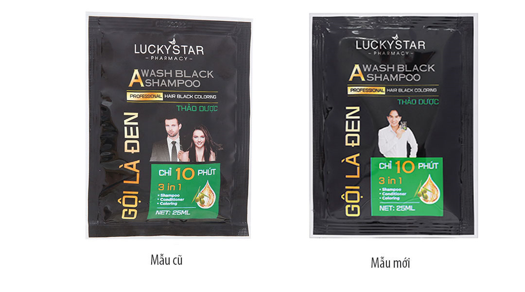 Dầu gội đen Lucky Star phủ bạc làm đen tóc
