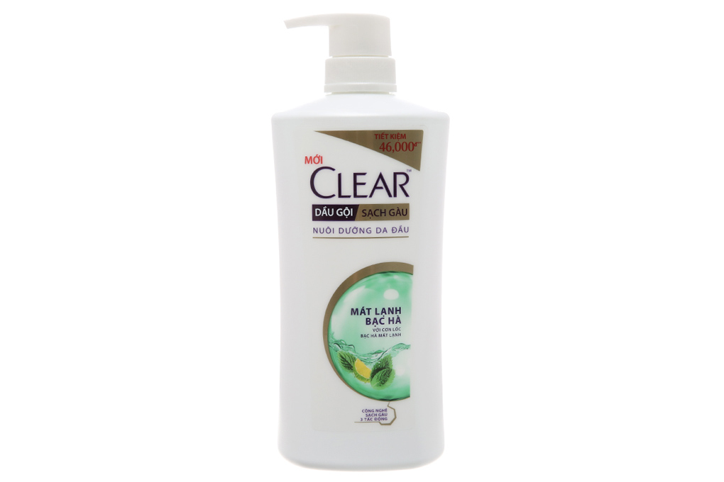 Dầu gội Clear mát lạnh bạc hà chai 650g