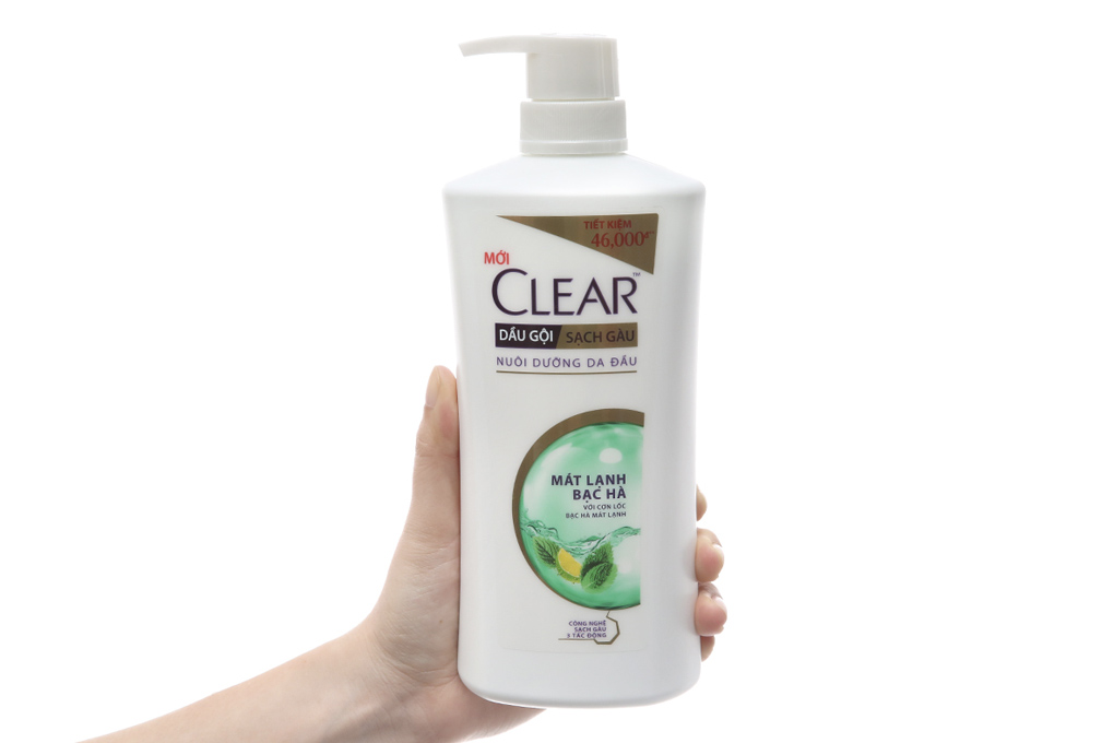 Dầu gội Clear mát lạnh bạc hà chai 650g