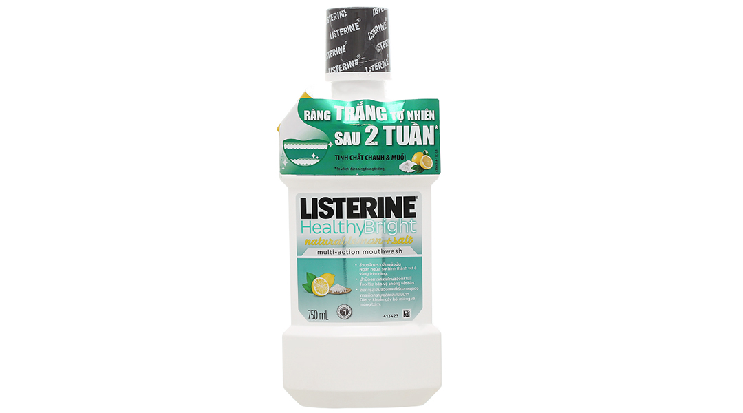 Nước súc miệng Listerine Healthy Bright giúp trắng răng chai 750ml - 07/2025 | nhathuocankhang.com