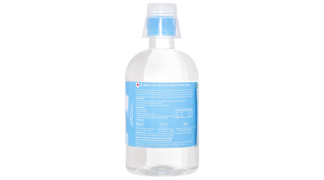 Nước súc miệng Dr. Muối ngừa vi khuẩn, giảm mùi hôi miệng