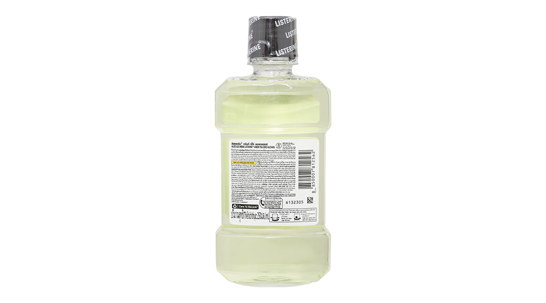 Nước súc miệng Listerine Natural Green Tea không cay ngừa mảng bám