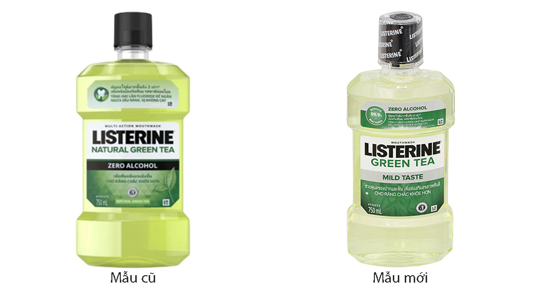 Nước súc miệng Listerine Trà Xanh ngăn ngừa sâu răng