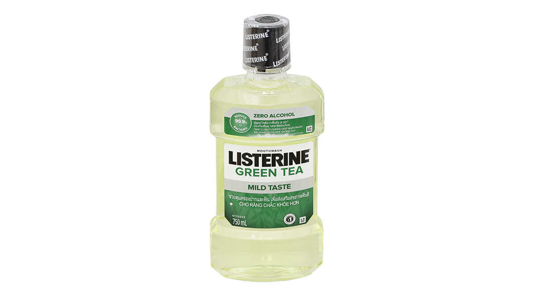 Nước súc miệng Listerine Trà Xanh ngăn ngừa sâu răng