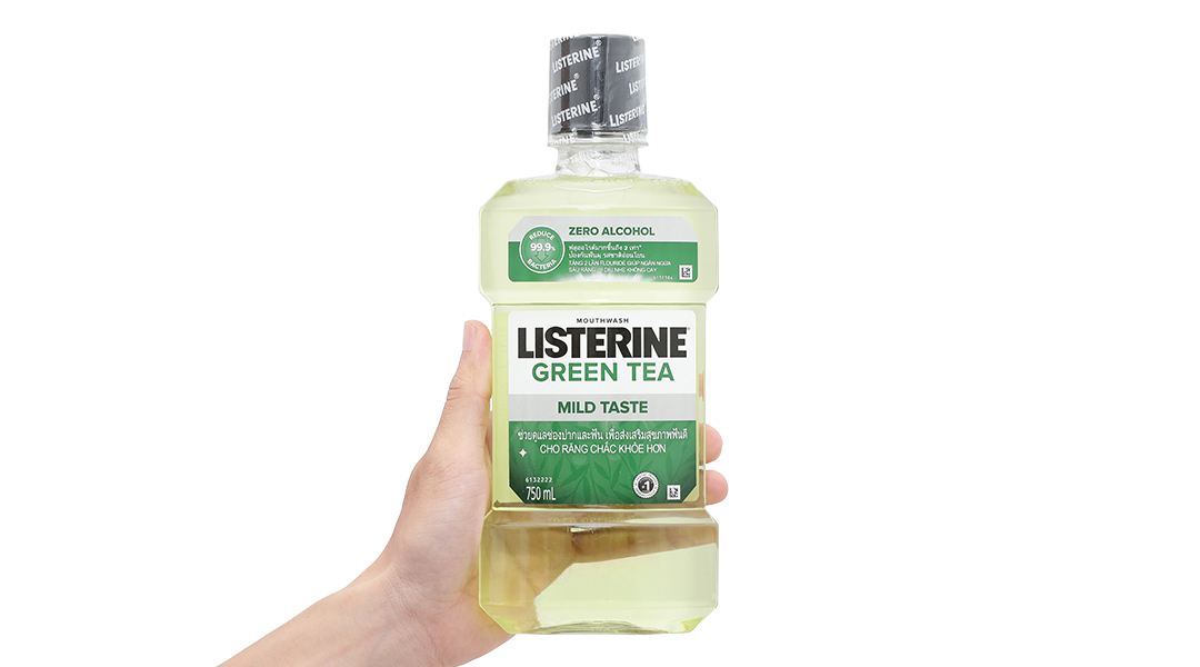 Nước súc miệng Listerine Trà Xanh ngăn ngừa sâu răng
