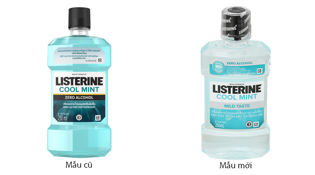 Nước súc miệng Listerine Cool Mint không cay ngừa mảng bám