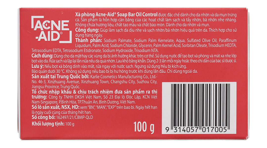 Xà phòng rửa mặt Acne-Aid cho da nhờn & mụn