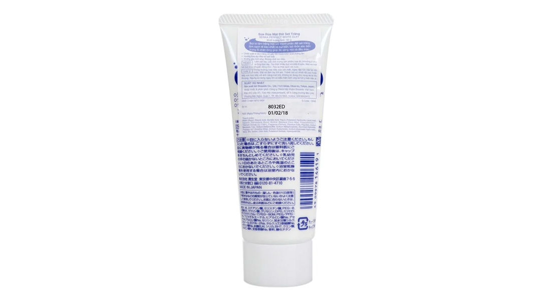Sữa rửa mặt Senka Perfect White Clay đất sét trắng sạch sâu
