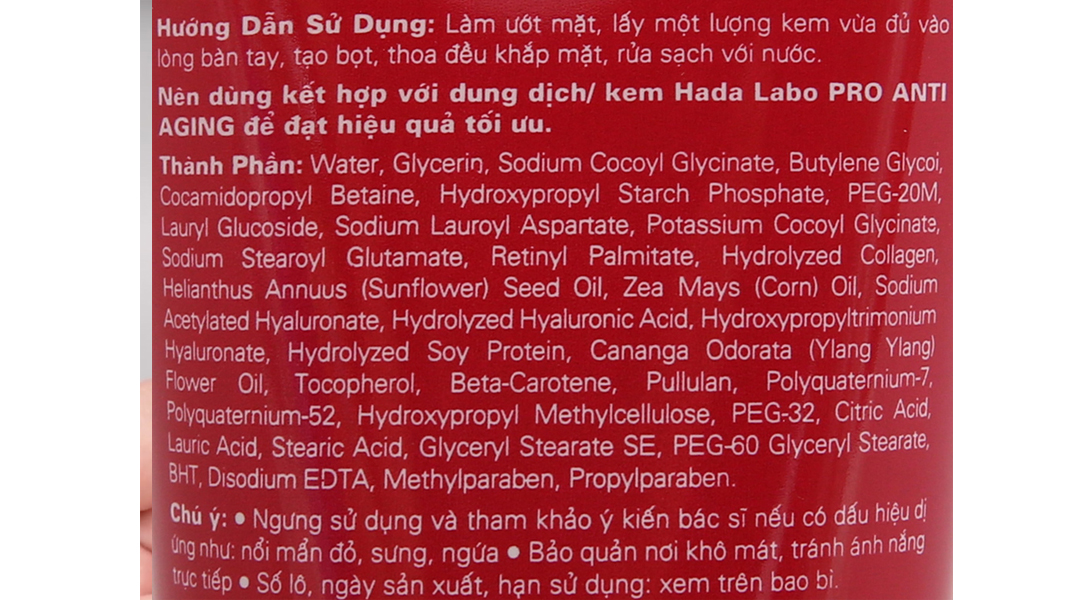 Kem rửa mặt Hada Labo Pro Anti Aging cải thiện da lão hóa