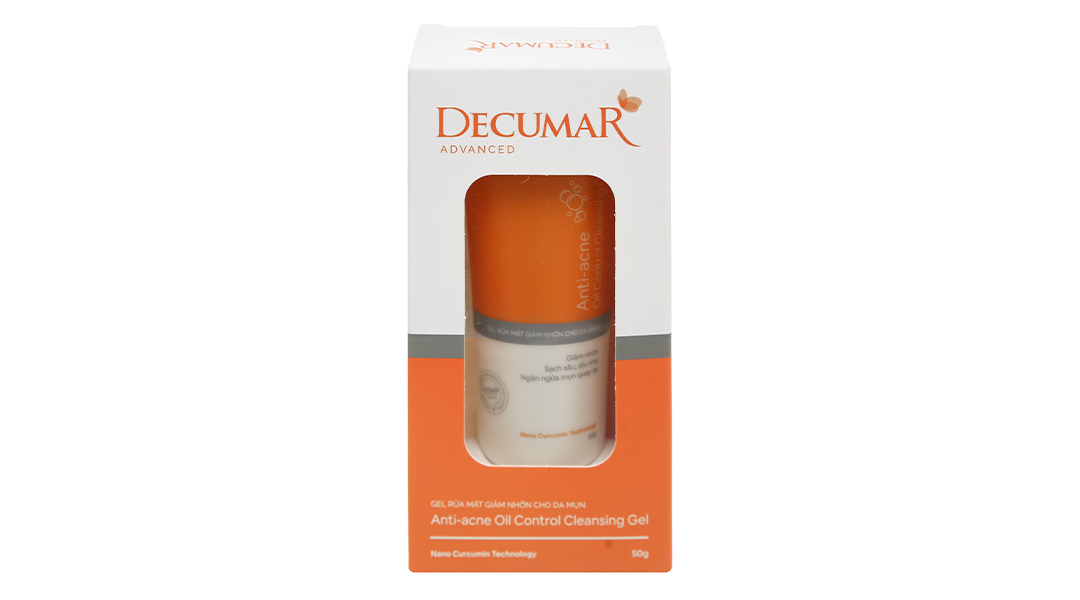 Gel rửa mặt Decumar Anti-acne Oil Control giảm nhờn cho da mụn