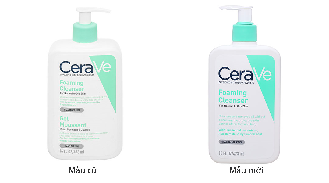 Sữa rửa mặt CeraVe Foaming Cleanser làm sạch sâu cho da dầu, da thường