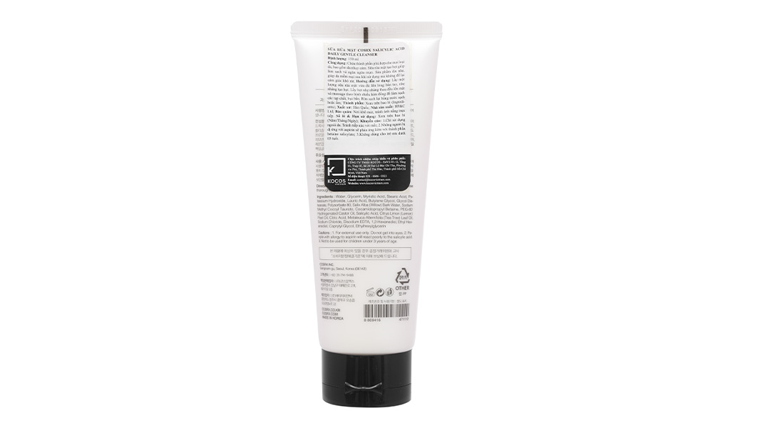 Sữa rửa mặt Cosrx Salicylic Acid Daily Gentle Cleanser ngăn ngừa mụn